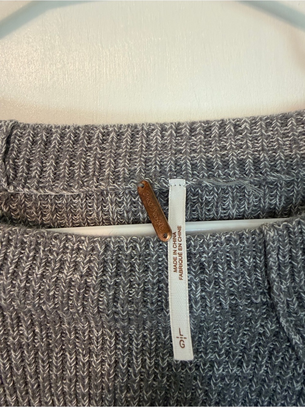 Free People Gray Crewneck Knit Sweater - Picture 3 of 5